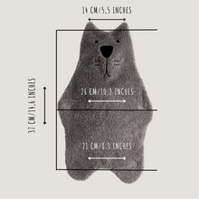 Load image into Gallery viewer, Hot water bottle with cute animal cover (1,7-2 l), 100% cotton terry fabric - feet, bed warmer, period cramps, tummy ache, stiff neck